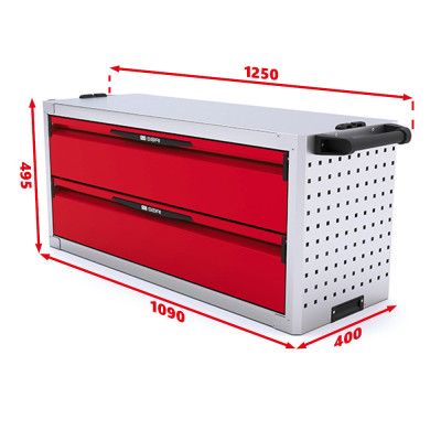 Coffre de rangement 2 tiroirs 1090/1250 x 400 x 495