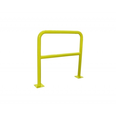 Barrière de protection jaune ø 60 mm à platine
